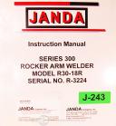 Janda-Janda 300 Series, R30-24 R3433, Rocker Arm Welder Instructions Manual-300 Series-R30-24-R3433-01